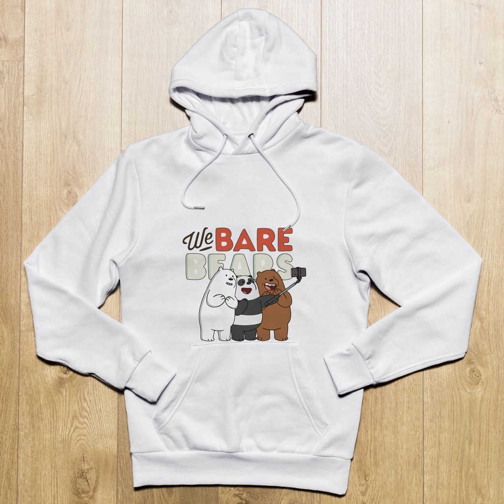 Áo Hoodie Nỉ In Hình We Bare Bears (3 Chú Gấu) Unisex Nam và Nữ