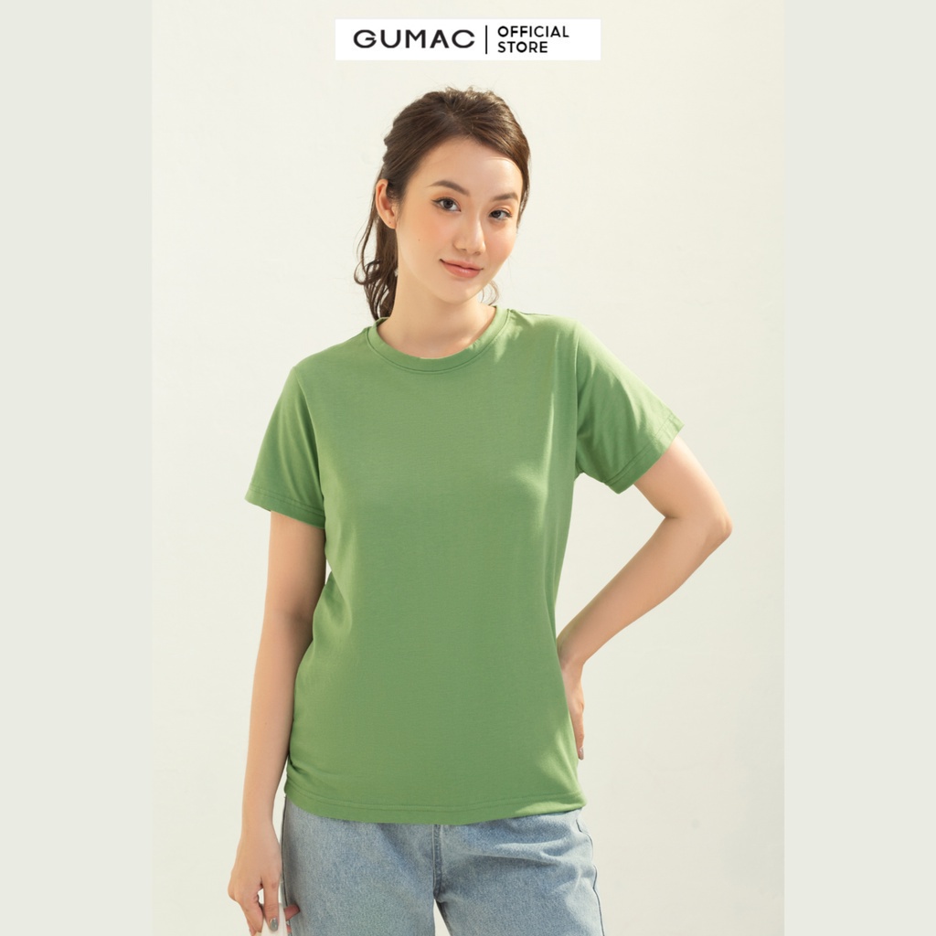 [Mã WABRGUM giảm 10% tối đa 30K đơn 99K] Áo thun nữ cổ tròn thời trang GUMAC ATC03035