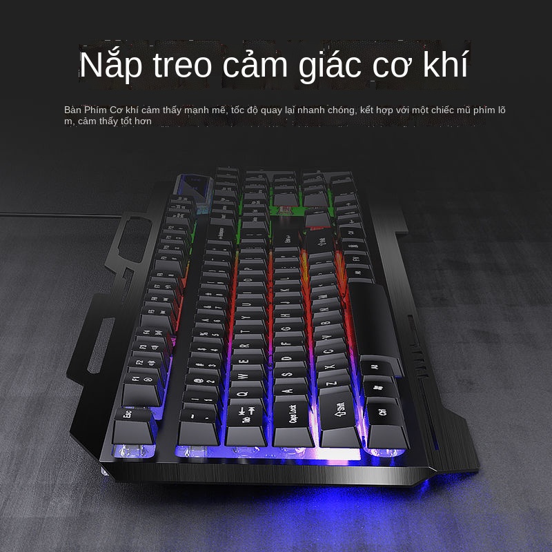 ✈☏ chất lượng cao Bộ Bàn Phím Gaming +Chuột Máy+tai nghe dây Kèm-Tính Con Báo Có LED 7 Màu Ấn Tượng