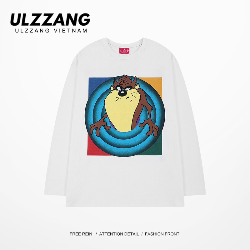 Áo thun dài tay local brand ULZZ ulzzang unisex form dáng rộng Cartoon