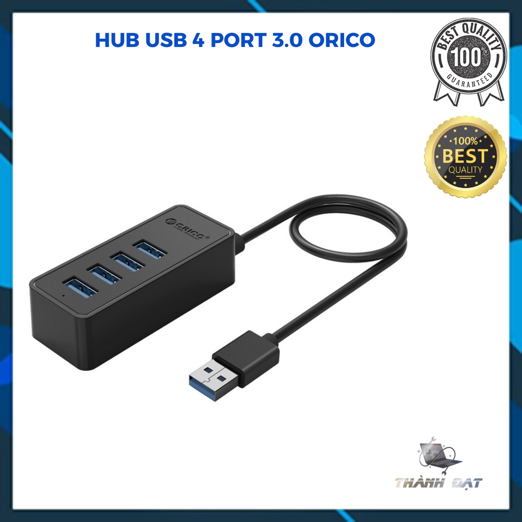 Bộ Chia USB 4 Cổng Orico W5P-U3 Chuẩn USB 3.0 ,2.0 Orico FL01 - HUB USB 4 Port - Hàng Chính Hãng