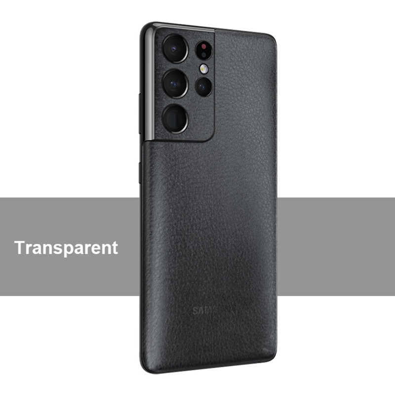 Samsung Galaxy S22 S21 Ultra Plus Da Hạt Decal Da Phong Cách Kinh Doanh Mặt Sau Phim Bọc Bao Da Bảo Vệ Siêu Mỏng Matte Sticker