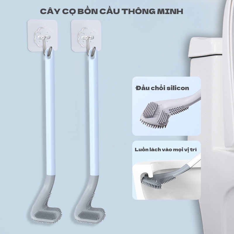 Chổi Cọ Nhà Vệ Sinh, Cây Cọ Toilet Bồn Cầu Bằng Silicon Mẫu Mới 88327