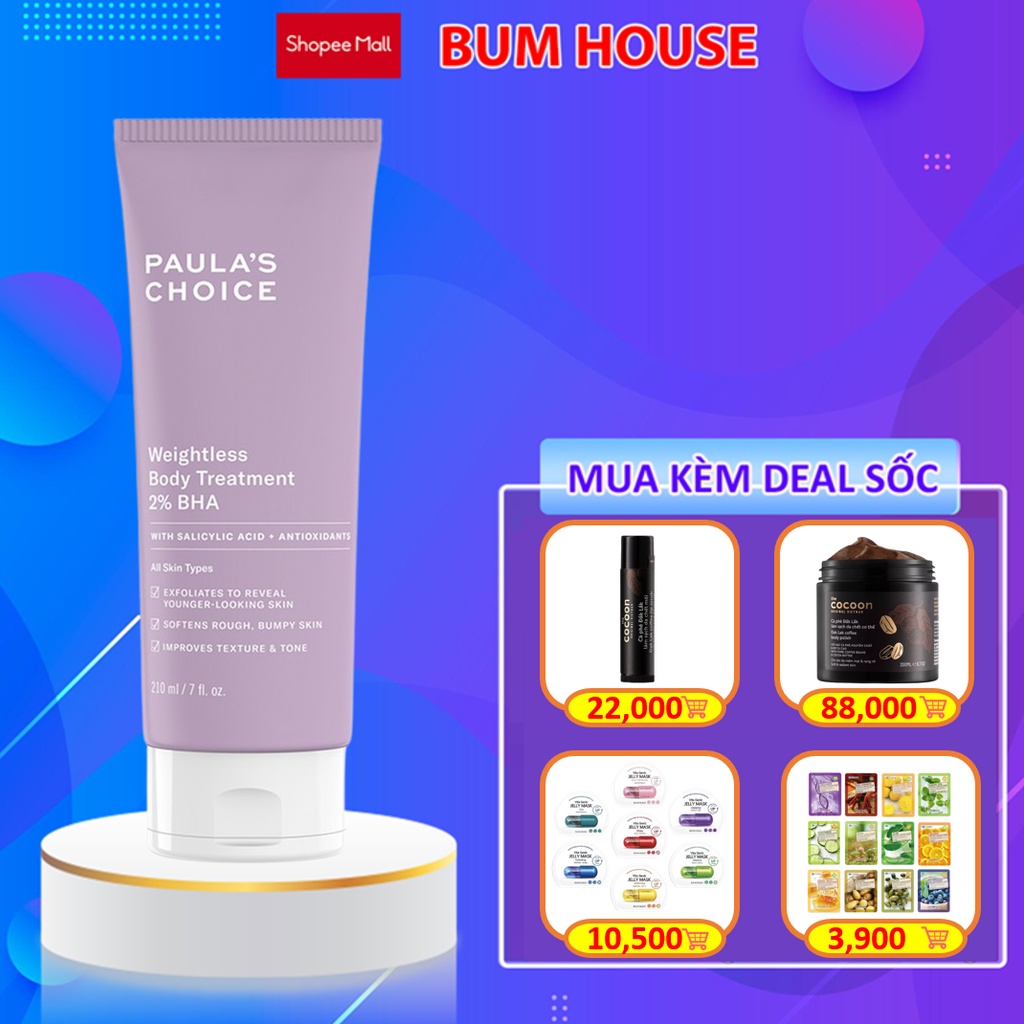 Kem dưỡng thể 2% BHA Paula’s Choice Resist Weightless Body Treatment With 2% BHA