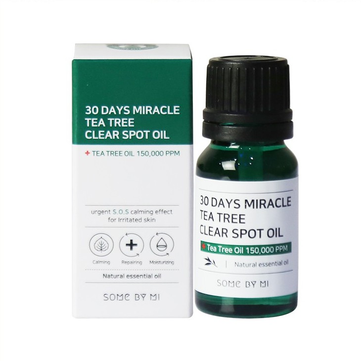 Tinh dầu hỗ trợ giảm mụn chiết xuất tràm trà Some By Mi 30 days miracle tea tree clear spot oil 10ml