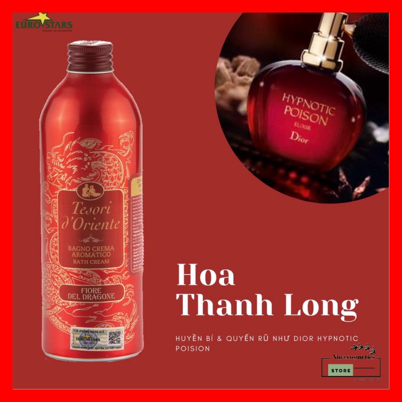 Sữa Tắm Xích Nước Hoa Ý TESORI Rồng Đỏ 500ml