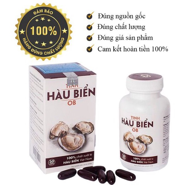 Tinh hàu biển OB - Chai 30 viên