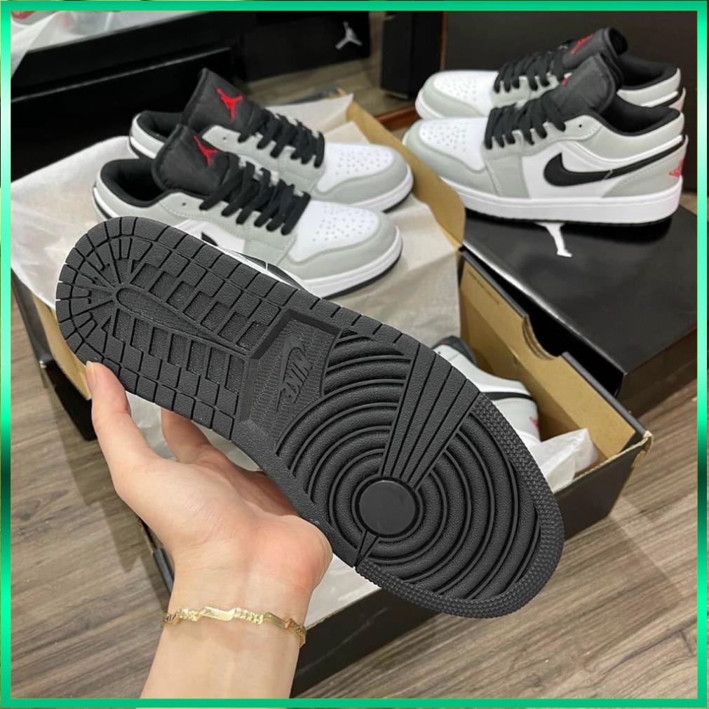 Giày Thể Thao Nam Nữ 𝗝𝗼𝗿𝗱𝗮𝗻 Thấp Cổ Ghi Xám, Giày Sneaker Jordan Cổ Thấp Màu Ghi Xám Full Box