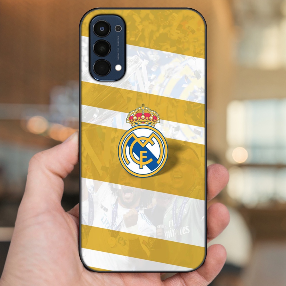 Ốp lưng Oppo Reno 4 viền đen in hình Real Madrid