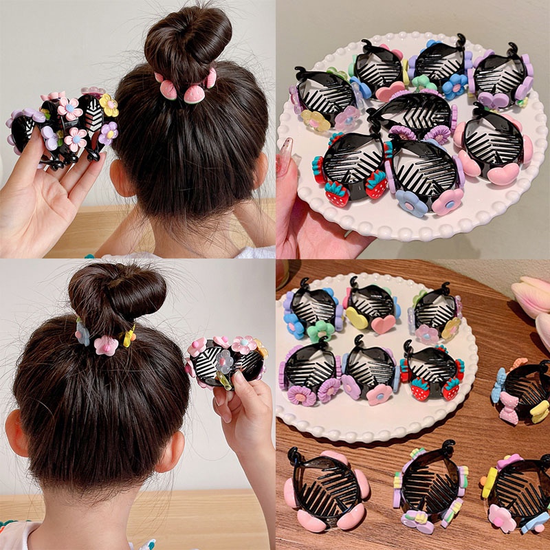 Kẹp Tóc Đuôi Ngựa Cố Định Lưng Cao Thời Trang Mùa Hè Cho Bé Gái