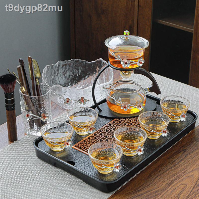 Tự động Lazy Chống bỏng Bộ ấm trà thủy tinh Kung Fu trong suốt tách Gia dụng Cao cấp