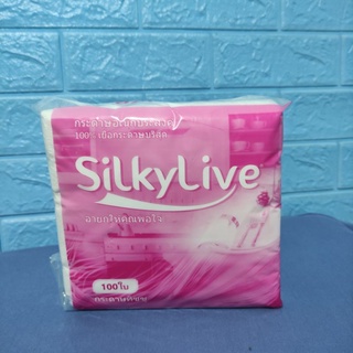 Giấy ăn vuông silky live 100 tờ bịch lớn