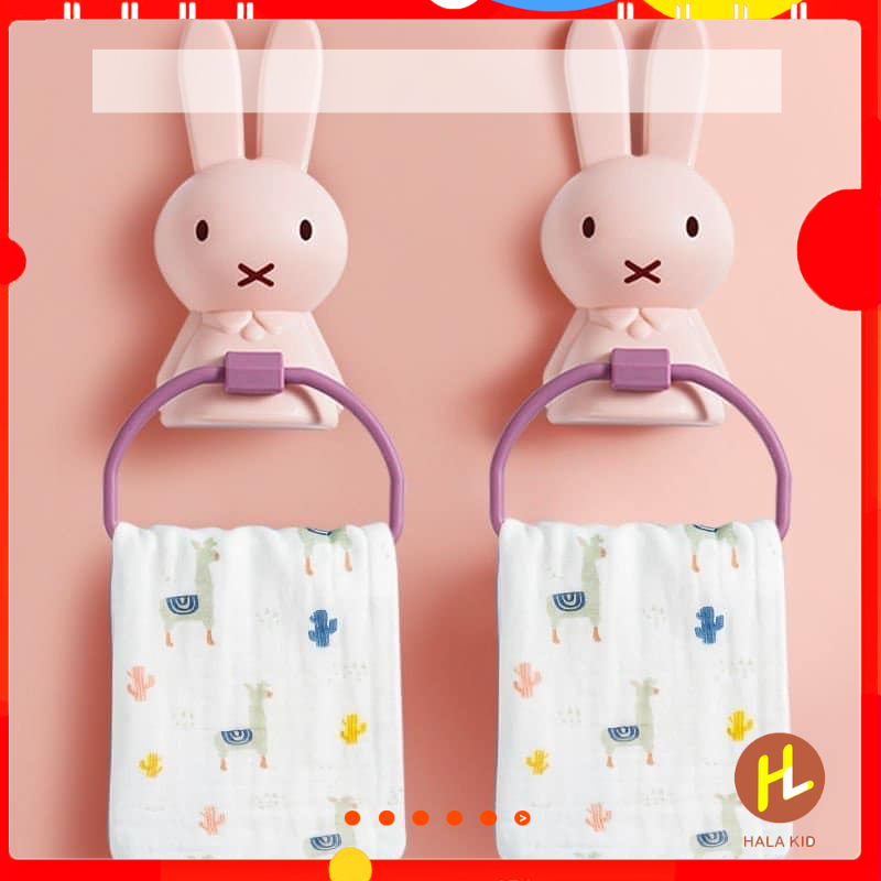 Giá treo khăn tắm, khăn lau tay hình thỏ xinh xắn( Kích thước: Khoảng 14.5cm x 9cm)