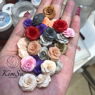 Phụ kiện nails - hoa bột - hồng đại