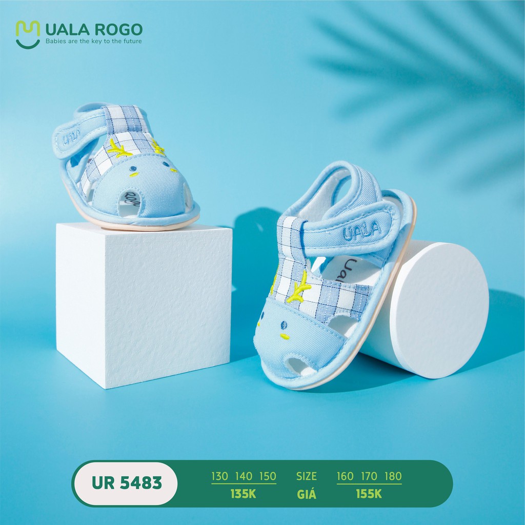 [UALA ROGO SALES] Dép quai hậu sandal tập đi mềm, êm chân đế cao su non chống trượt họa tiết cực xinh cho bé trai bé gái