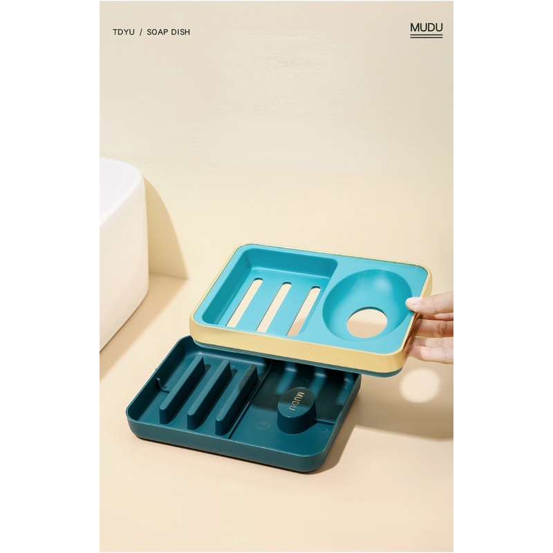Khay Đựng Xà Phòng Hai Ngăn Tiện Lợi
