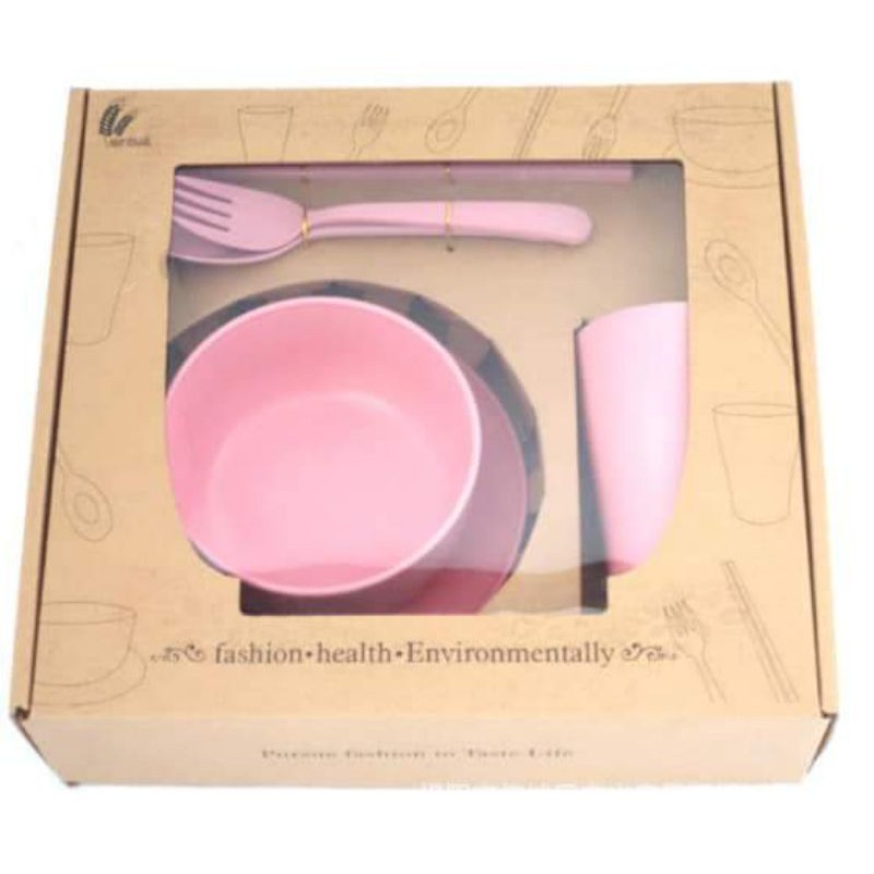 Bộ 6 món ly chen muỗng nĩa dĩa đũa lúa mạch,,,