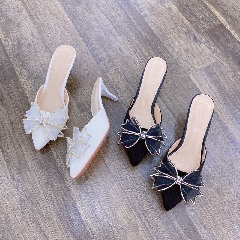 Dép Sục Nơ mang thoải mái, nhẹ nhàng mà thanh Lịch cao 5P - Giày mã NoBuom