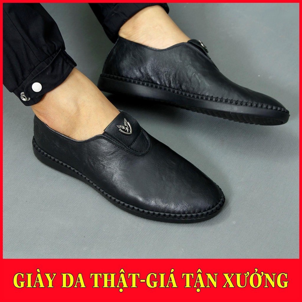 Giày Da Nam Cao Cấp - Chất Liệu Da Bò Nguyên Tấm Mềm Mại - Phong Cách Trẻ Trung Cá Tính Gl0023