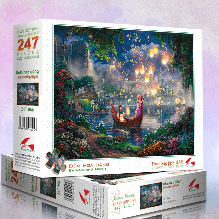 Tranh xếp hình Jigsaw Puzzle giải tỏa stress Tia Sáng 247 mảnh - ĐÊM HOA ĐĂNG - MSP: 247-066