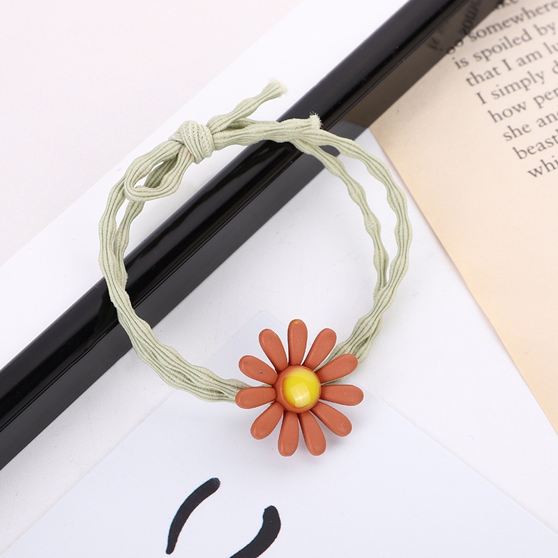 Dây buộc tóc cao su họa tiết hoa cúc nhỏ dễ thương phong cách Hàn Quốc cho nữ