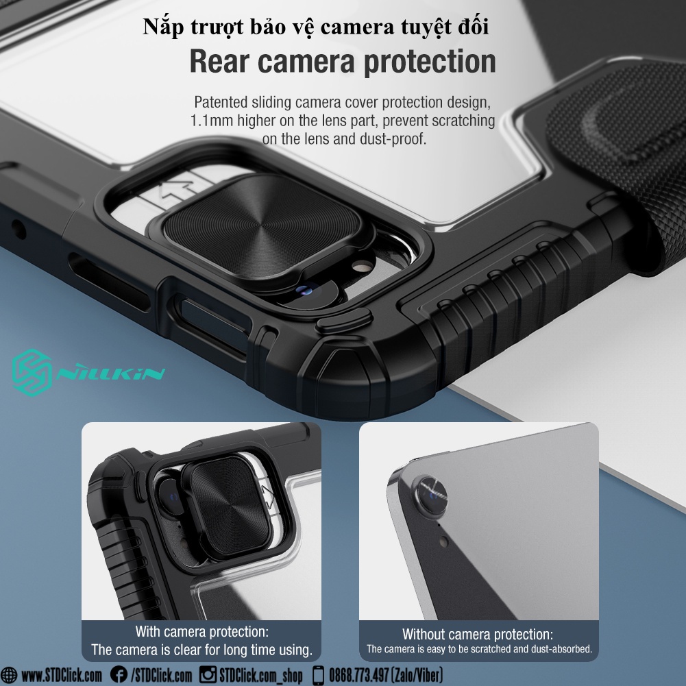 BAO DA IPAD MINI 6 - MINI 2021 NILLKIN BUMPER PRO CAMSHIELD CHÍNH HÃNG