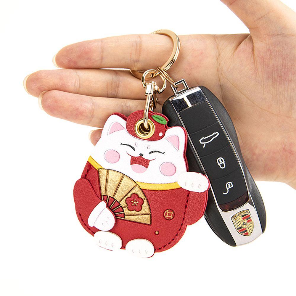 Móc Chìa Khóa Hình Mèo May Mắn Dễ Thương