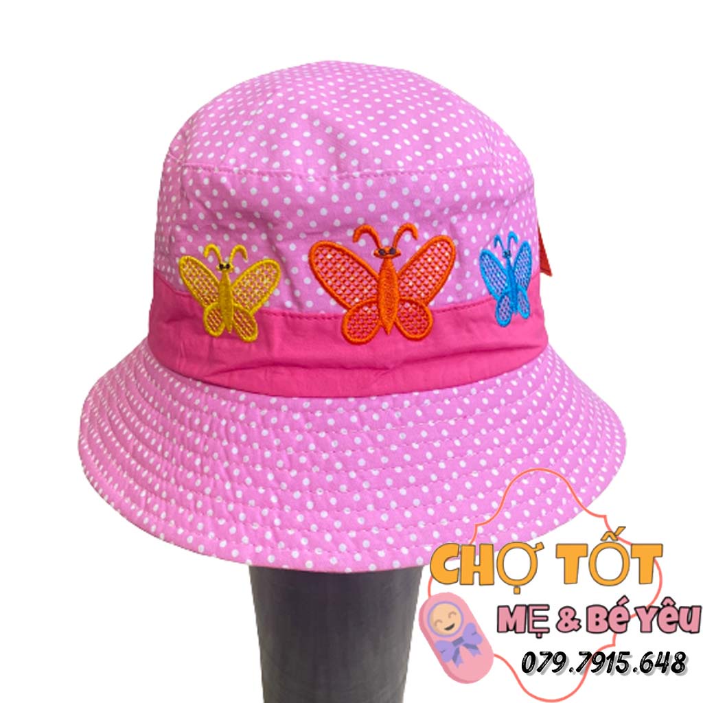 Nón vành Bé Gái Dán Nơ Sau Duy Ngọc Bé 3-5 tuổi