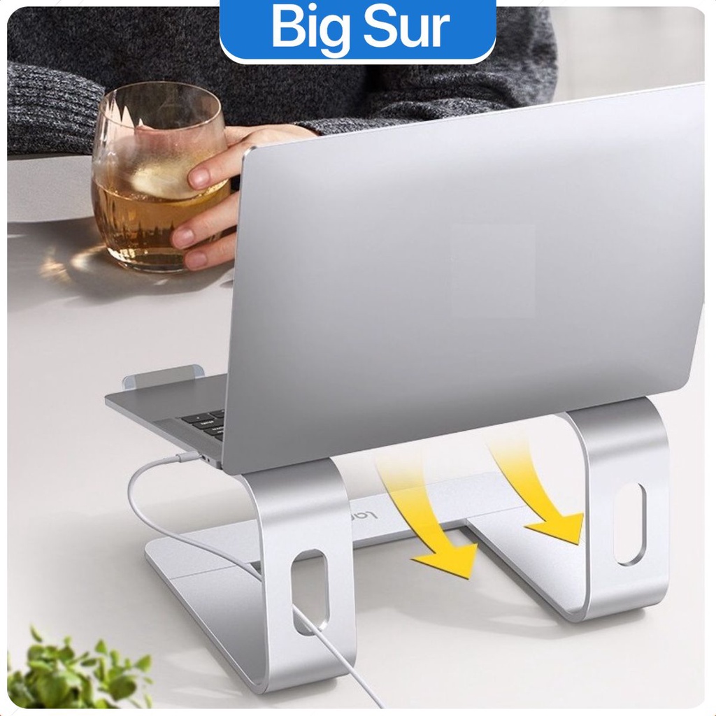 Giá đỡ để laptop stand notebook Macbook máy tính xách tay CR06 từ hợp kim nhôm có thể tháo rời kiêm tản nhiệt cao cấp.