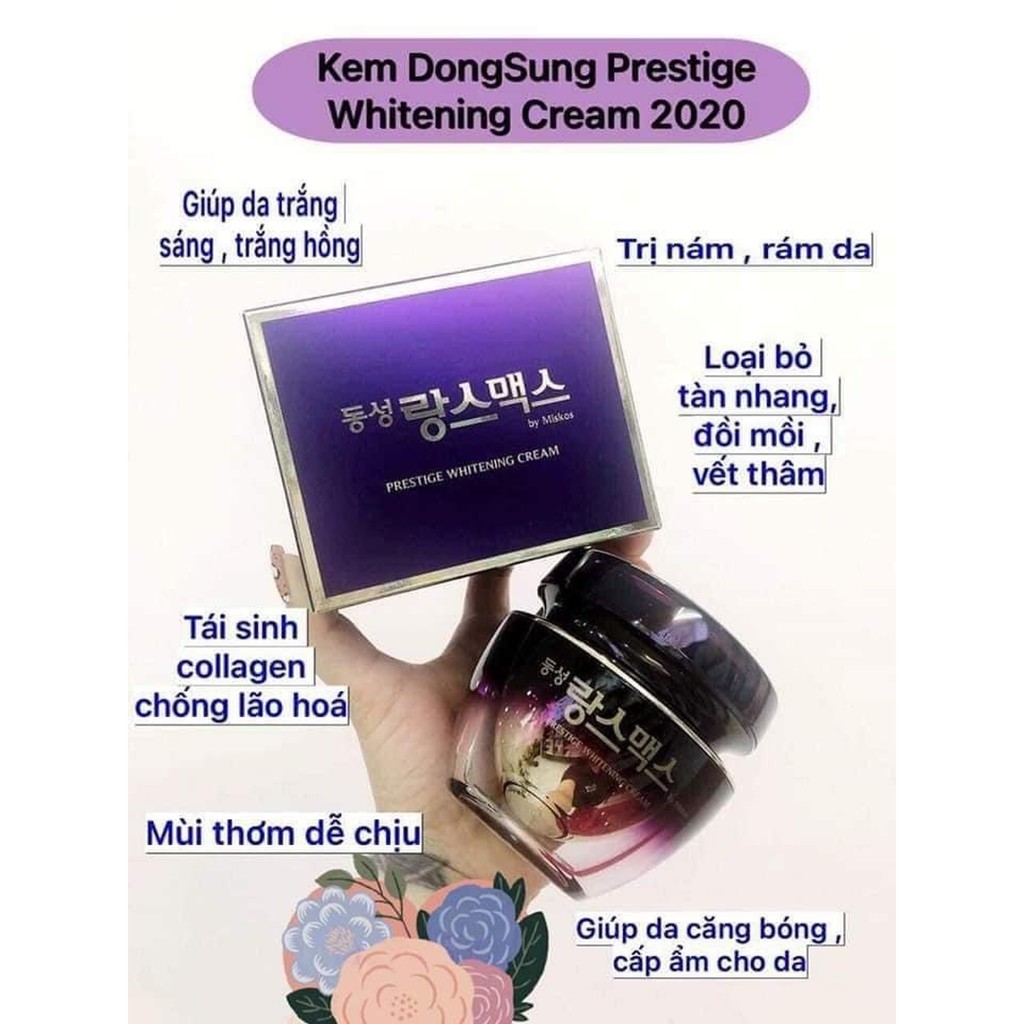 Kem Nám mẫu mới 💖FREESHIP💖Kem nám Dongsung Prestige Whitening Cream 50g - Hàn Quốc BÔNG SHOP