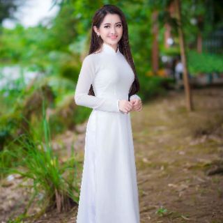 Áo Dài Lụa trắng