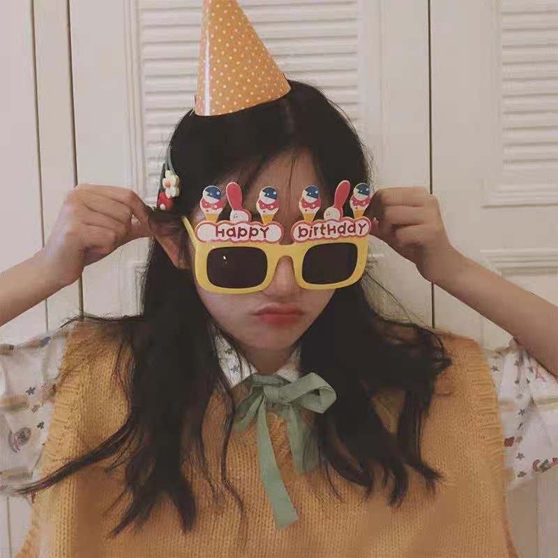Kính mắt Happy Birthday vui nhộn phụ kiện sinh nhật J07