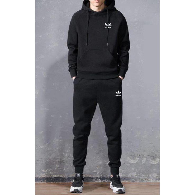 Bộ nỉ nam Adidas có mũ dày mặc cực ấm, Bộ đồ nỉ Thu Đông Nam cao cấp, bộ quần áo nỉ thể thao nam ll 🥇