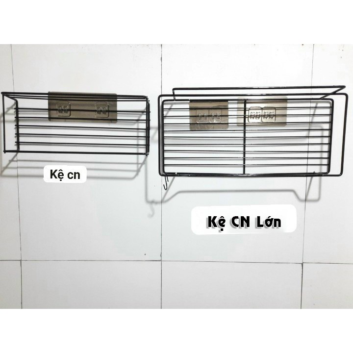 Kệ Dán Tường Sắt Hình Chữ Nhật Đựng Đồ Nhà Tắm Nhà Bếp Sang Trọng Tiện Dụng 88284 Korea Store 88