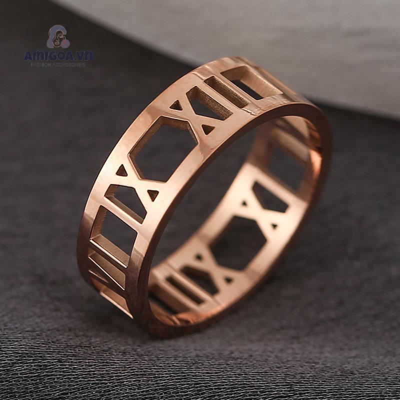 Nhẫn Thép Không Gỉ Đơn Giản Cá Tính Cho Nam