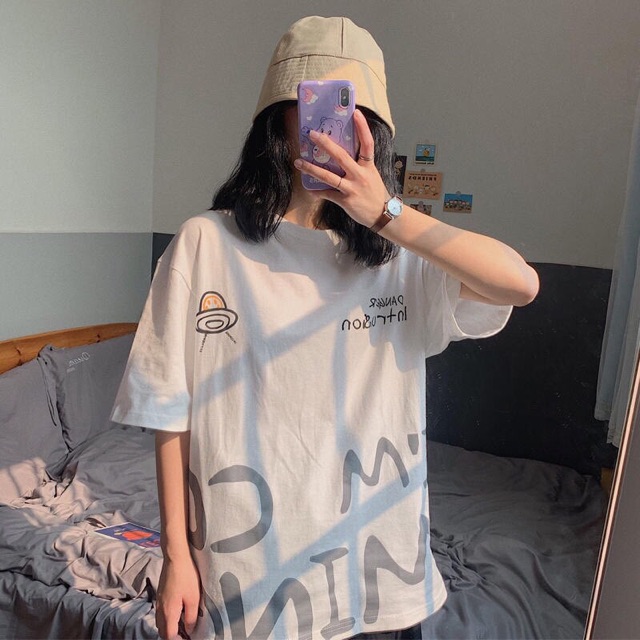 Áo phông form rộng 💥 💥 Áo Thun Tay Lỡ Unisex Form Rộng Freesize Phong Cách Ulzzang Cực Xịn