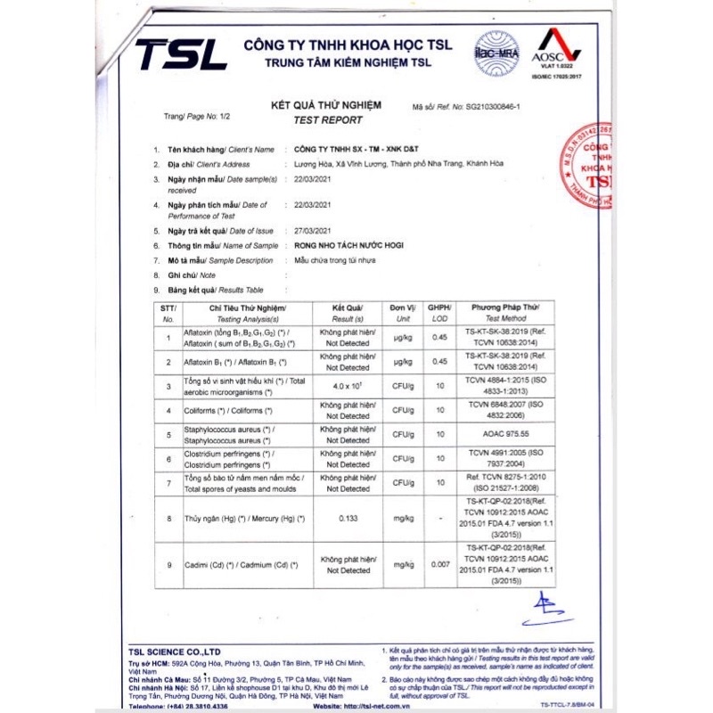 Rong Nho HOGI Tươi Tách Nước Cao Cấp Theo Công Nghệ Nhật Bản Hộp 120 Gram 6 gói