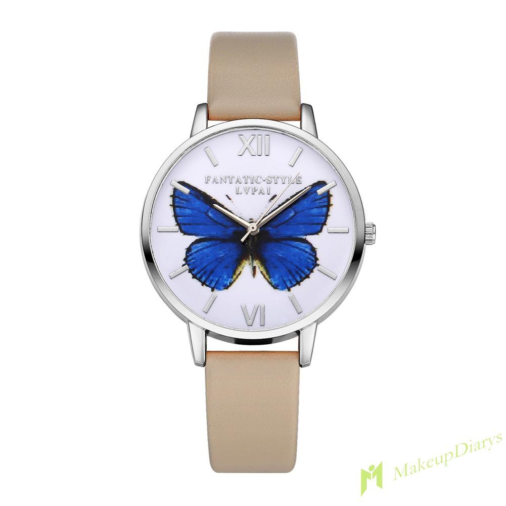 Đồng Hồ Lvpai Dây Da Hình Bướm Sang Trọng Cho Nữ