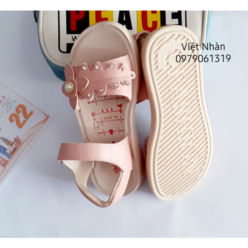 Dép sandal bé gái dép đi học bé gái kiểu dáng Hàn Quốc dép ngọc