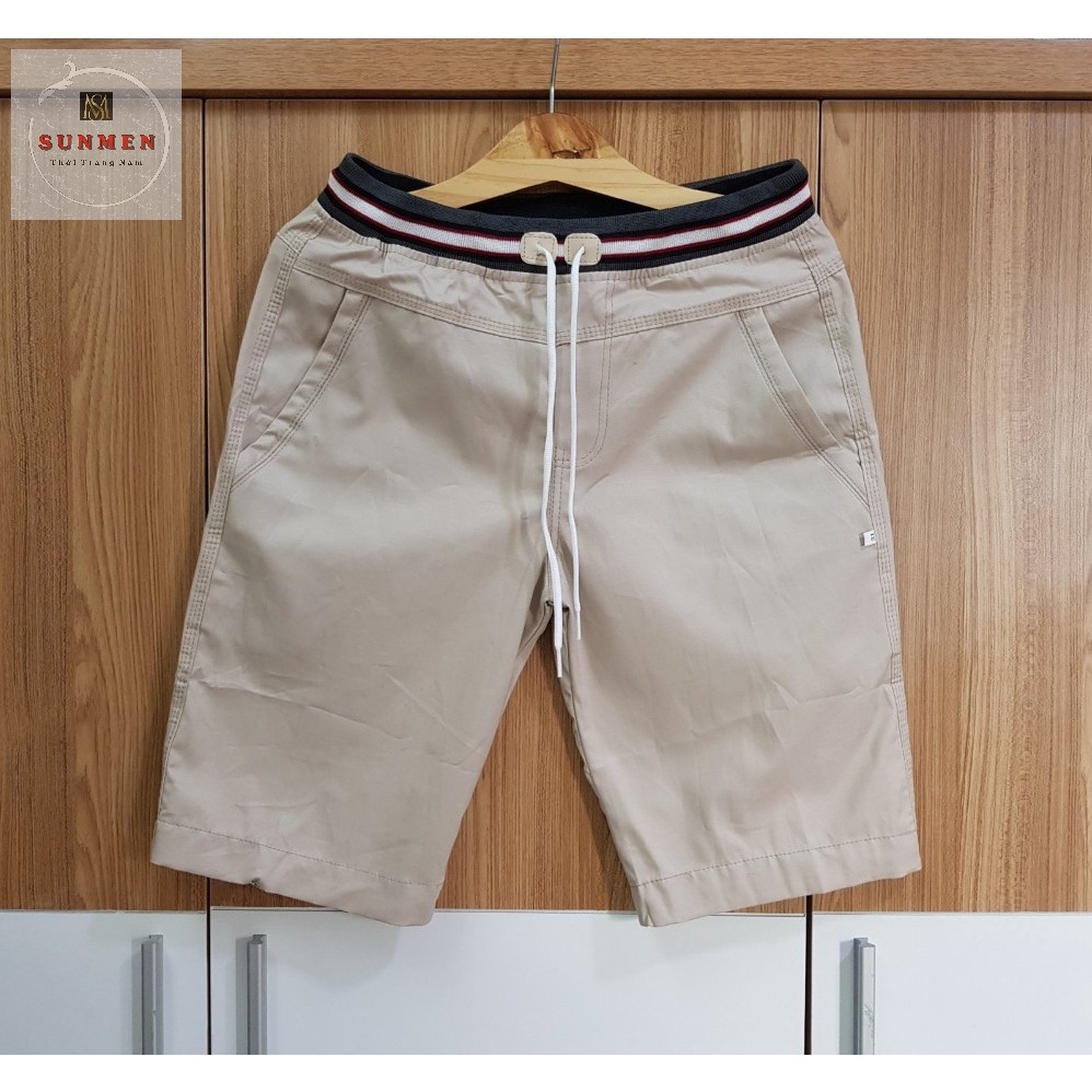 [HCM] Quần Short Lửng Nam Kaki Vải Mềm Mịn Lưng Thun Bảng To Co Giãn Cap Cấp SUNMEN Size Từ 40-80kg