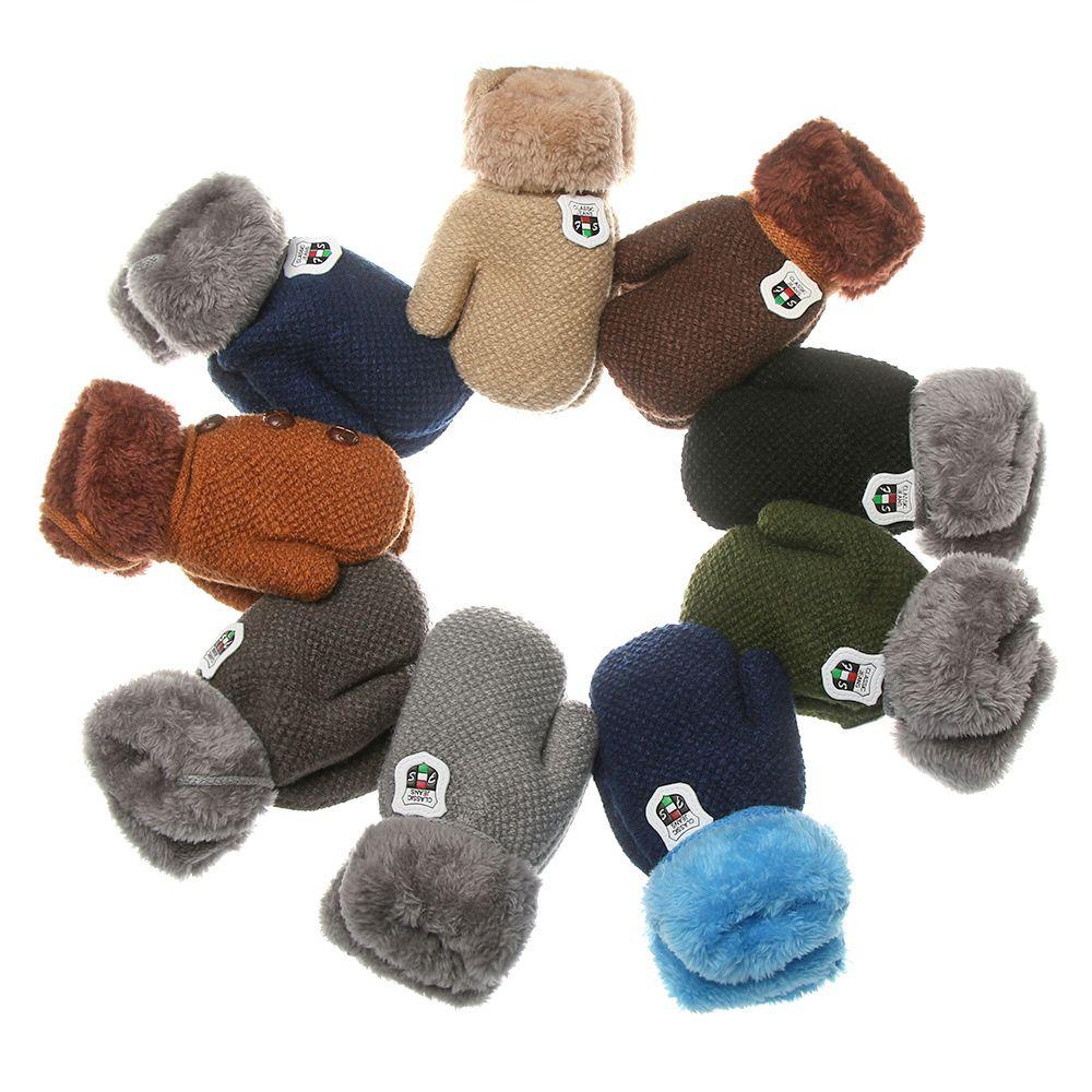 Găng Tay Lót Nhung Họa Tiết Hoạt Hình Dễ Thương Cho Bé 1 Tuổi