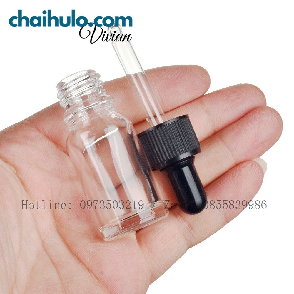 5ml - Chai lọ đựng tinh dầu, serum, mỹ phẩm - Lọ thủy tinh trong suốt bền đẹp