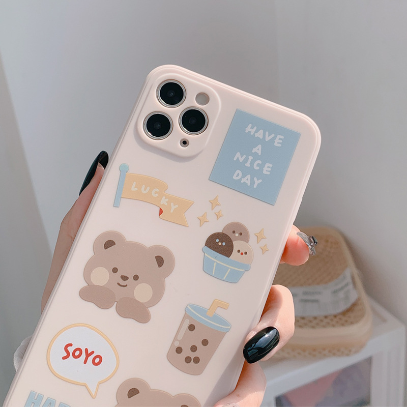 Ốp lưng  iphone Ốp lưng in hoạt hình cho iPhone 12mini/12pro max/12pro/12/7/7plus/8/8plus/x/xs/xs max/11/11 pro/11 promax Dinuo case