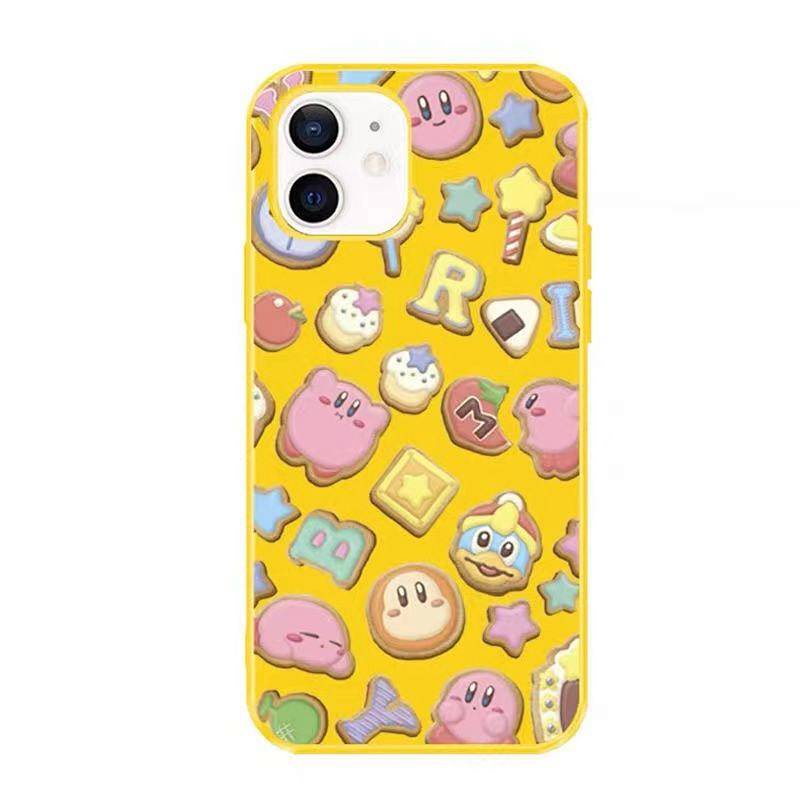 Cute Cartoon Kirby 14Promax Apple 13 Phone Case Iphone12 for 11 Soft XR Yellow 8P sHbs