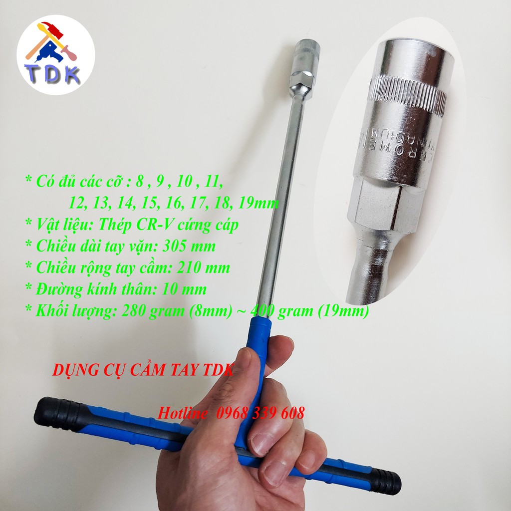 Cần chữ T đủ cỡ từ 8~19mm C-Mart F0091, tay vặn chữ T chất lượng cao