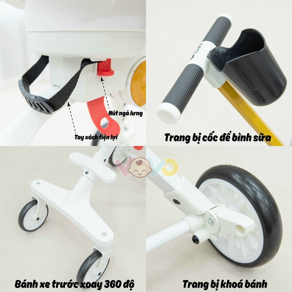 ❤️XE ĐẨY ĐẢO CHIỀU VOVO VO-0208/ VINNG Q7 ❤️