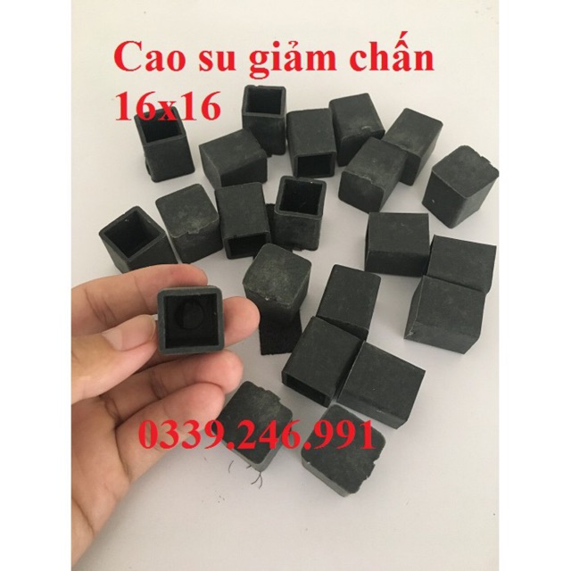 10 chiếc vuông 16x16 mm bao ngoài đế chân bàn ghế chống xước, chụp nhựa chụp chân bàn ghế