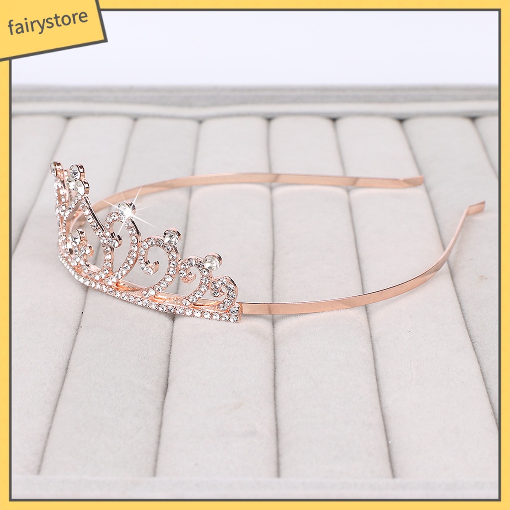 Vương miện đính đá thủy tinh xinh xắn dành cho bé gái