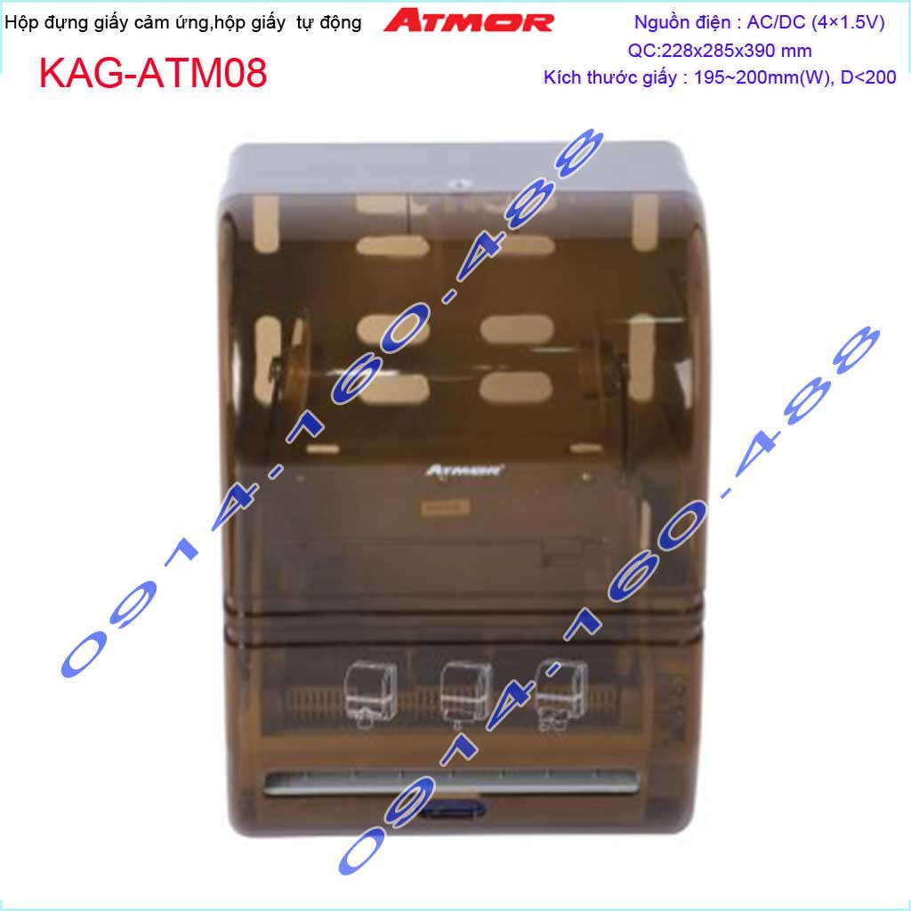 Hộp giấy cảm ứng Atmor KAG-ATM08, hộp đựng giấy vệ sinh cảm ứng, kệ giấy tự động