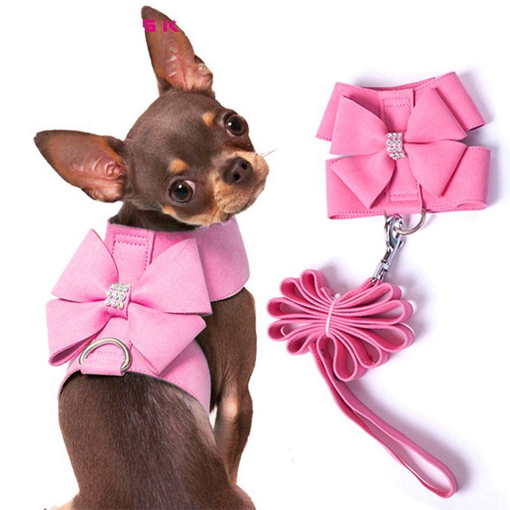 Dây Dắt Chó AUGUSTINA Lấp Lánh|Vòng Cổ MềM MạI Cho Thú Cưng Chihuahua Yorkie